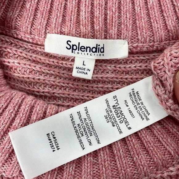 Splendid Collection Pullover Sweater Knit Ombre Pink Size Large L - Picture 11 of 14